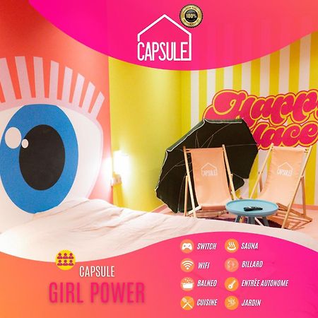 Capsule Girl Power Spa - Balneo - Sauna - Karaoke - Billard - 2 Chambres Charleroi Exterior foto